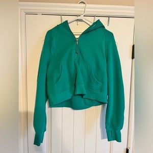 Lululemon 1/2 zip oversized scuba- Maldives green xs/a
